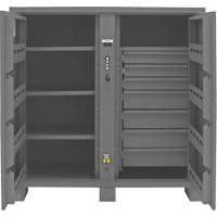 Jobsite Storage Cabinet, Steel, 59 Cubic Feet, Grey Action Paper