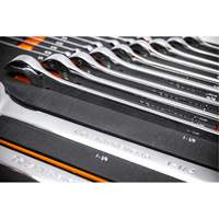 Jeu de cl&eacute;s mixtes SAE et longues &agrave; 12 pans dans un plateau de rangement en mousse, Ouverte, 19 morceaux, Imp&eacute;rial Action Paper