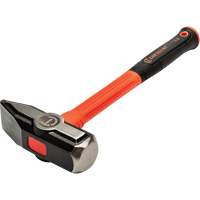 Fiberglass Blacksmith Hammer, 4 lbs Head Weight, 14" L Action Paper