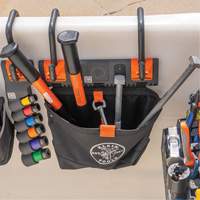 Bucket Work CentreS-Hook Hardware Pouch Module, Nylon, 1 Pockets, Black/Orange Action Paper