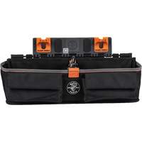 Bucket Work CentreS-Hook Large Pouch Module, Nylon, 3 Pockets, Black/Orange Action Paper