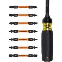 15-in-1 Ratcheting Impact-Rated Multi-Bit Torsion Zone Screwdriver, 9-1/2" L, Cushion Grip Handle Action Paper