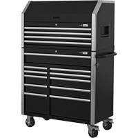 HDCC-4115 HD Series Toolbox Combo, 21-1/2" D x 44-1/5" W x 63-3/10" H, Black Action Paper