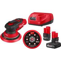 M12 FUEL 6" Random Orbital Sander Kit, 6" Sand Paper, 12 V Action Paper