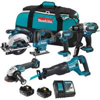 LXT 6-Tool Combo Kit, Lithium-Ion, 18 V Action Paper