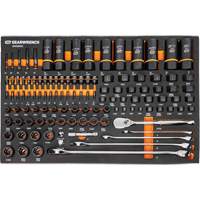 Mechanics Tool Set in Modular Foam Trays with Storage Unit, 247 Pieces Action Paper