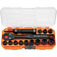KNECT Essential Pass Through Impact Socket Set, 28 Pcs, Impact, 3/8" Drive Size Action Paper