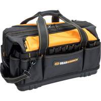 Professional 20" Tool Bag, Nylon, 33 Pockets, Black/Orange Action Paper