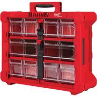 Organisateur PACKOUT &agrave; bac inclinable, 15-1/5" x 19-7/10" x 6-7/10", Noir/Rouge Action Paper