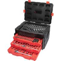 1/4", 3/8" & 1/2" Mechanics Hand Tool Set with 3-Drawer Storage Case Action Paper