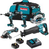 18V LXT Brushless 5 Tool Combo Kit, Lithium-Ion, 18 V Action Paper