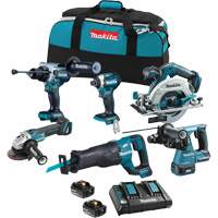 LXT Brushless 6 Tool Combo Kit, Lithium-Ion, 18 V Action Paper
