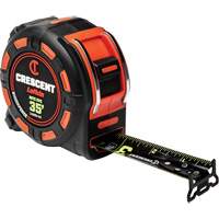 Shockforce NITE EYE Tape Measure, 1-1/4" x 35', SAE Graduations Action Paper