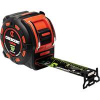 Shockforce NITE EYE Magnetic Tape Measure, 1-1/4" x 16', SAE Graduations Action Paper