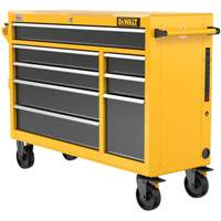 Heavy-Duty Mobile Workstation, 8 Drawers, 52" W x Yellow Action Paper