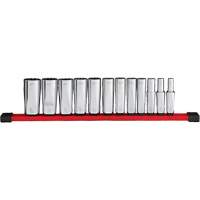 Jeu de douilles profondes SAE &agrave; 12 pans , 12 Mcx, Prise de 3/8", Profond Action Paper