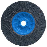 POWERBLEND TRM QC Flap Disc, 5" x 5/8"-11, Type 27, Z40 Grit, Zirconia Alumina Action Paper