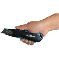 Retractable Safety Knife , Stainless Steel, Heavy-Duty, Plastic/Aluminum Handle Action Paper