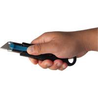 Standard-Duty Retractable Safety Knife, Stainless Steel, Rubber Handle Action Paper