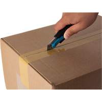 Standard-Duty Retractable Safety Knife, Stainless Steel, Rubber Handle Action Paper