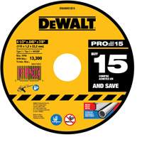 Metal Cutting Wheel for Angle Grinders, 4-1/2" x 0.045", 7/8" Arbor, Type 1, Aluminum Oxide Action Paper