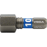 Impactech&reg; Insert Bit, Hex, 10 mm, 1/4" Drive Action Paper