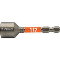 Impactech&reg; Nut Driver, 1/2" Tip, 1/4" Drive, 2-9/16" L, Magnetic Action Paper
