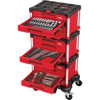 366-Piece Master Mechanics Hand Tool Set with PACKOUT Drawers & Dolly, 16-3/10" x 22-1/5" x 48-5/8", Black/Red Action Paper
