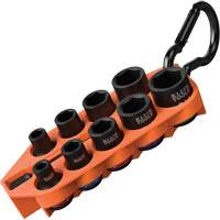 Grab-And-Go Impact Socket Set, SAE, 10 Pcs, Impact, 3/8" Drive Size Action Paper