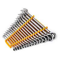 90-Tooth 12 Point Wrench Set, Ratcheting Combination, 16 Pieces, Metric Action Paper
