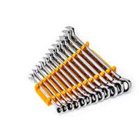 90-Tooth 12 Point Wrench Set, Ratcheting Combination, 12 Pieces, Metric Action Paper