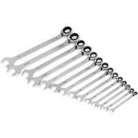 90-Tooth 12 Point SAE Reversible Ratcheting Wrench Set, Ratcheting Combination, 14 Pieces, Imperial Action Paper
