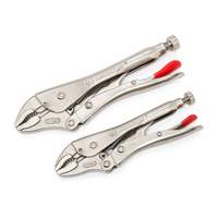Curved Jaw Locking Pliers with Wire Cutter Set, 2 Pieces Action Paper