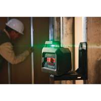 Laser &agrave; lignes crois&eacute;es 360° auto-nivelant &agrave; faisceau vert Action Paper