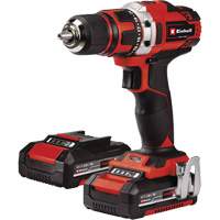Cordless Drill/Driver Kit, Lithium-Ion, 18 V, 1/2" Chuck, 354 in-lbs Torque Action Paper