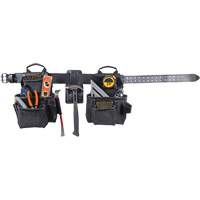 Phantom Collection 4-Piece Heavy-Duty Combo Apron, Leather, Black Action Paper