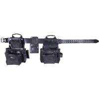 Phantom Collection 4-Piece Heavy-Duty Combo Apron, Leather, Black Action Paper