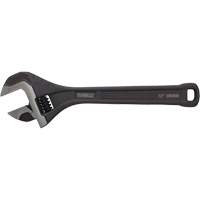All Steel Adjustable Wrench, 12" L, Black/Plain Action Paper