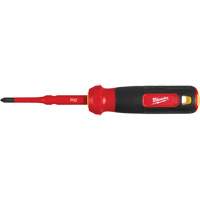 2-in-1 1000V Insulated Flip Shank Multi-Bit Screwdriver, 8-4/5" L, Cushion Grip Handle Action Paper