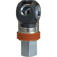 Raccord industriel rapide basculant TOPQUIK SC, Acier nickel&eacute;, 3/8", NPT femelle, 360 PSI Action Paper