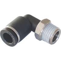 Adaptateur coude m&acirc;le NPT MAXFIT &agrave; raccord instantan&eacute; (push-to-connect), 3/8" x 1/2" dia., Polym&egrave;re PBT Action Paper