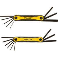 2-Piece Durable Folding Hex Keys, 8 Pcs., Metric & Imperial Action Paper