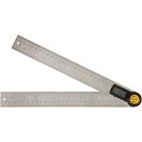 Digital Angle Locator & Ruler, 11" L, Stainless Steel, 1/32" Graduations Action Paper