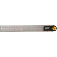 Digital Angle Locator & Ruler, 11" L, Stainless Steel, 1/32" Graduations Action Paper