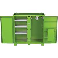 Armoire de rangement d'&eacute;PI sur place, Acier, Vert lime haute visibilit&eacute; Action Paper