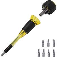 Tournevis 8-en-1 Tru-Grip avec raccourci, 6-57/100" lo, Prise Plastique Action Paper