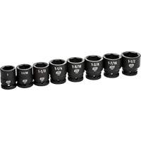 6-Point SAE Socket Set, 8 Pcs, Impact, 3/4" Drive Size Action Paper
