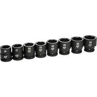 6-Point Metric Socket Set, 8 Pcs, Impact, 3/4" Drive Size Action Paper