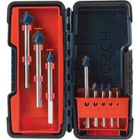 Glass & Tile Drill Bit Set, 8 Pieces, Carbide Action Paper