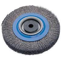Brosses rotatives &agrave; fils torsad&eacute;s d'&eacute;tabli, 6" dia., Fils 0,0118", Arbre 1/2" - 1-1/4" Action Paper
